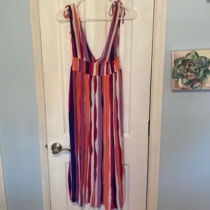 Stripped Flowy Summer Dresd